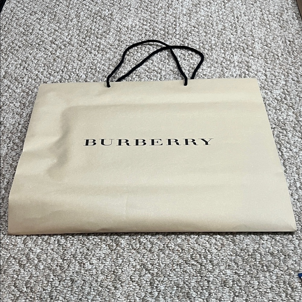 Burberry Tan paper Shopping Tote